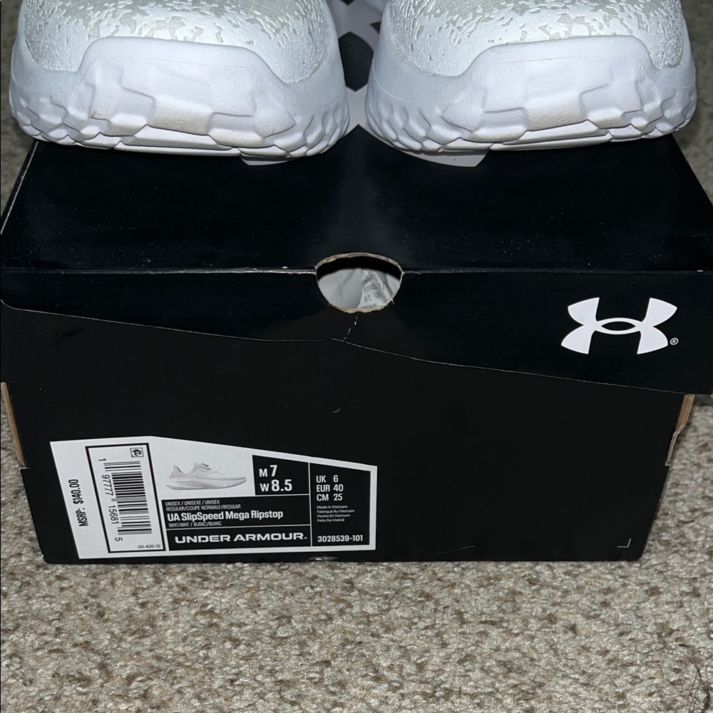 Under Armour White slip speed mega tiptop sneakers - Picture 2 of 8